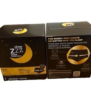 Always ZZZ Period Underwear - Black and Gold